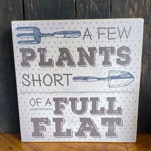 NWT decorative gardening quote frame